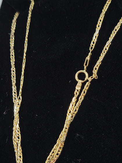 9CT Yellow Gold Chain Necklace With Opening Heart Locket Pendant  - 18