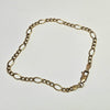 9ct Yellow Gold Figaro Bracelet 7.5"