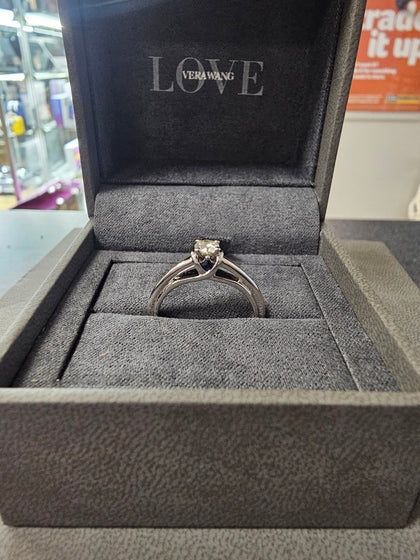 Vera Wang Love Collection 18ct 0.3 Diamond Ring With Sapphire Stones