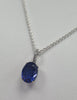 Pandora sparking halo necklace blue pendant boxed