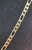 9ct Yellow Gold Figaro 'Rita' Neckalce - 10.31G - 19" - Hallmarked