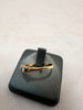 9ct White & Black Gem Yellow Gold Band Ring