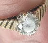 9ct gold ring with CZ stone J1/2