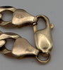 375 9CT HALLMARKED, CURBED BRACELET WITH LOBSTER LOCK, 8", 14.68G, BOXED