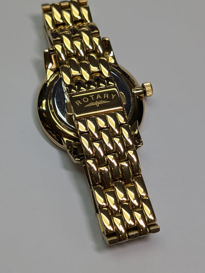 Gents rotary gold coloured watch boxed