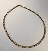 9ct Tri Colour Gold Hugs And Kisses (xoxo) Chain - 17" - 9.51g - Hallmarked