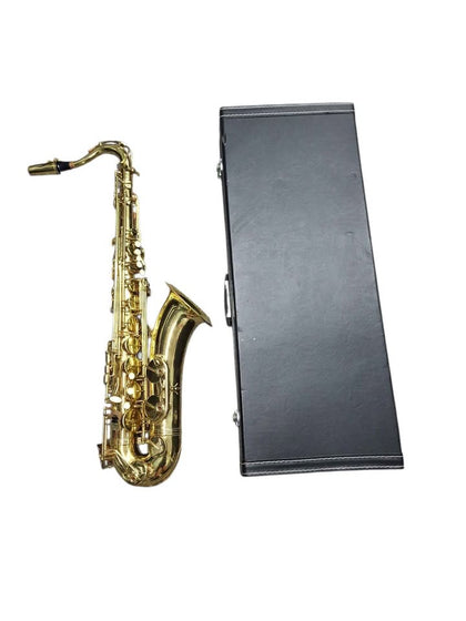 Generic B-Flat Tenor Saxophone – Gold Lacquer – Personal Engraving – Body & Neck Only