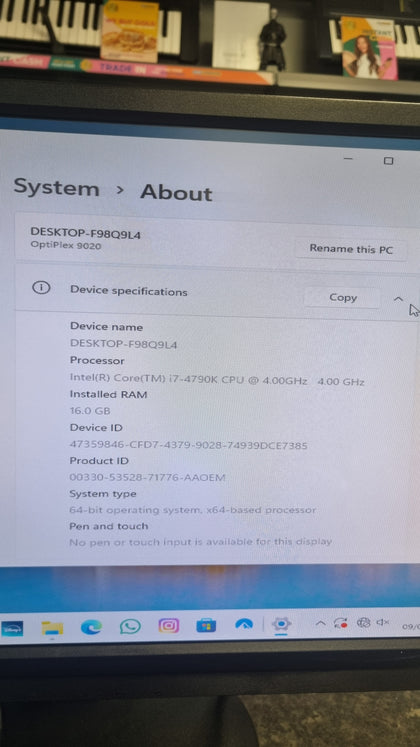 Dell Optiplex Desktop PC, i7, 4.0ghz, 16gb, 512gb hdd