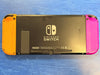 nintendo switch console purple and orange joycons
