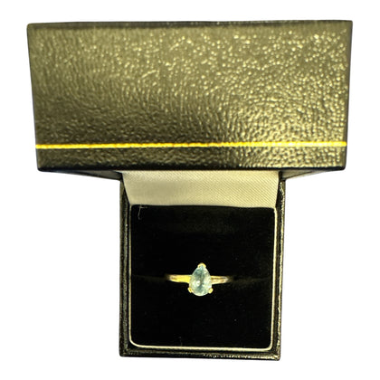 9K Aqua Stone Ring,1.7G,XRF Tested