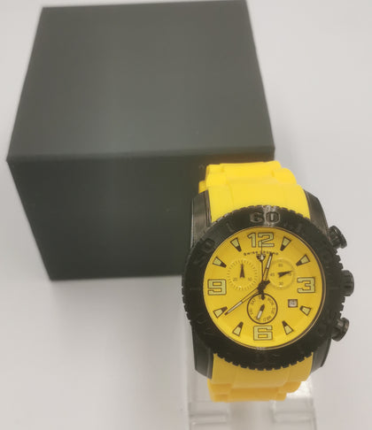 Swiss Legend Commander Chronograph Automatic Men's Watch - Yellow Rubber Strap - Boxed