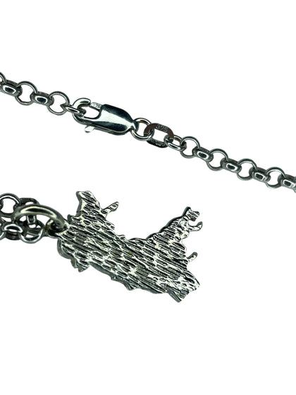 White Gold 'Cymru' Chain - 9ct - 7.1g - 20 Inches