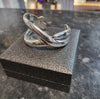 Silver Abstract Cuff Bangle - 33.3g
