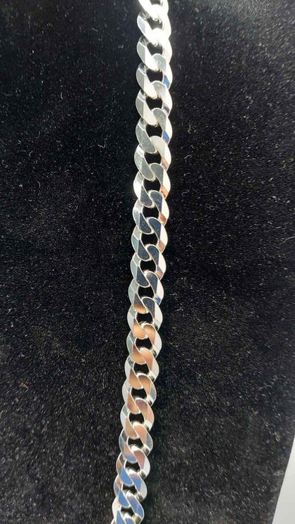 925 Sterling Silver Curb Chain Necklace - 73.6 Grams - 28