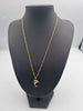 9ct Yellow Gold Thin 3-In-1 Figaro Chain Necklace With Dolphin Pendant - 1.90 Grams - 18" Long