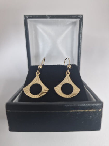 Gold Earrings 375 9ct 1.1G