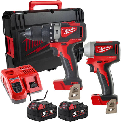 Milwaukee Brushless Combi Drill & Impact Driver Kit