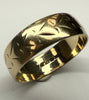 9ct gold band ring size M 1/2