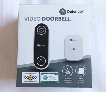 Video Doorbell Camera by Defender - Wi-Fi HD 1080P - 2 Way Audio Human Detection