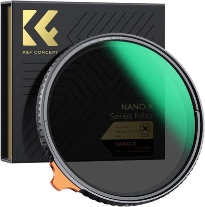 K&F Concept Variable ND Filter True Color ND2-ND32 with 28 Layers of Anti-reflection Green Film Waterproof