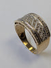 9ct Gold Diamond Panel Ring Size w