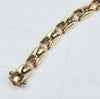 9ct Gold Woven link Bracelet 2 Tone 7.5"