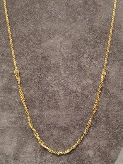 18ct Yellow Gold Serpentine Double Chain Necklace