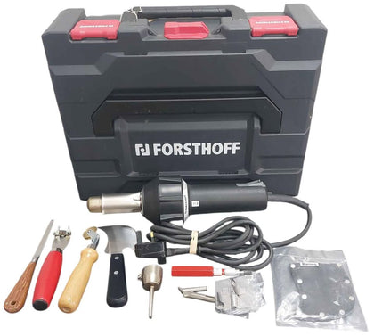 230v forsthoff quick-L hot air plastic wedding gun with case and accessories