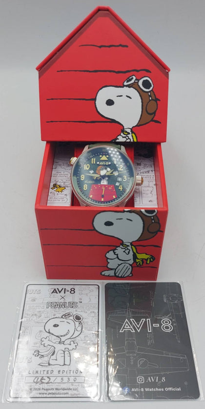 Avi-8 Hawker Hurricane Classic Chrono Peanuts Snoopy Flying Ace Limited Edition boxed