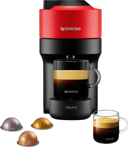 Nespresso Vertuo Pop Coffee Pod Machine by Krups Spicy Red