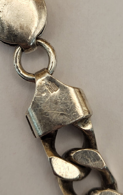 925 silver curb Bracelet - 32.83G - 8.5