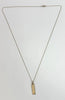 23" 9ct yellow gold ingot pendant and chain