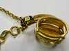 9ct Gold Belcher Chain With Large Yellow Stone Pendant