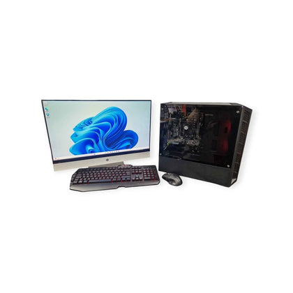 Custom PC Full Setup, W11, AMD Athlon 3000g / Vega 2gb / 8gb RAM / 256gb SSD / 1TB HDD,,,, HP Beats Monitor, keyboard and mouse