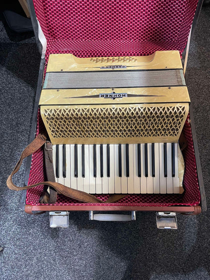 Hohner accordion with hard case