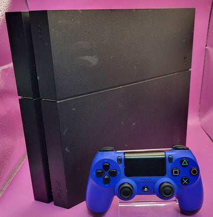 Playstation 4 Console - 1TB Black - With Blue Controller (See Description)