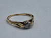 18ct Yellow Gold Ladies Solitaire Ring With CZ Stone - 1.59 Grams - Size O