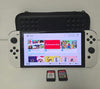 Nintendo Switch OLED 32GB - White with 2 unboxed games & 16gb Memory card ( No Tv Cradle )