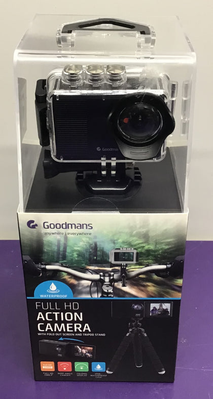 **SEALED** GOODMANS 1080p Full HD Waterproof Action Camera.