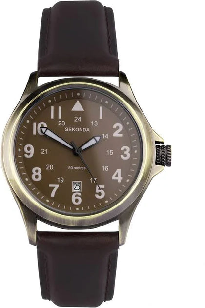 **Sale** Sekonda Altitude Men’s 43mm Quartz Watch ** Brown **