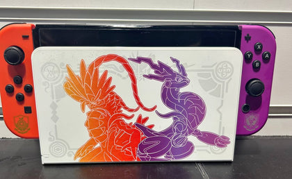 Switch Console, 64GB OLED Scarlet/Violet + Red/Purple Joy-Con, Unboxed