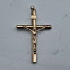 Vintage 9CT Yellow Gold Tubular Cross Crucifix Charm Pendant - 2.44 Grams