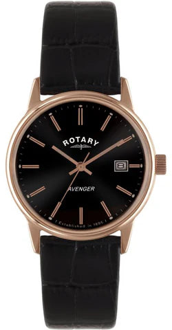 Rotary Watch Avenger Rose Gold Plated Men's GS02877/04 ** Boxed **