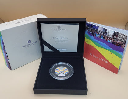 50 Years Of Pride - 2022 UK 50p Silver Proof Colour Coin - Number 0817