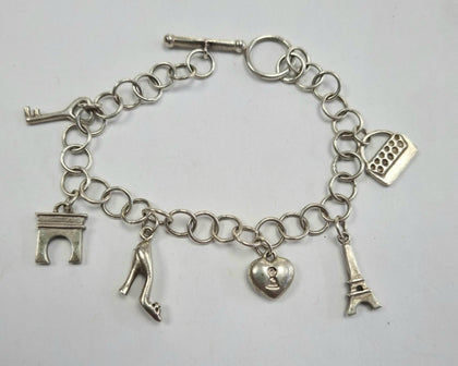 7” Silver charm bracelet