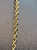 9ct Yellow Gold Rope Chain - 22" - 17.56g