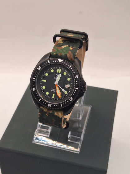 Cooper Submaster SM8016ST Royal Navy/ Military Divers Watch With Quartz Movement And Camo Strap