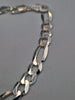 925 Sterling Silver 3-in-1 Figaro Bracelet - 7mm Wide - 8.5" Long - 10.6 Grams **BRAND NEW**