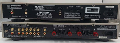 * collection only * ROTEL RA-02 stereo Amplifier with RCD-02HDCD CD player silver unboxed