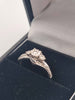 9ct White Gold Diamond Solitaire Ring - 0.15ct Dia - Size K - 1.83 Grams